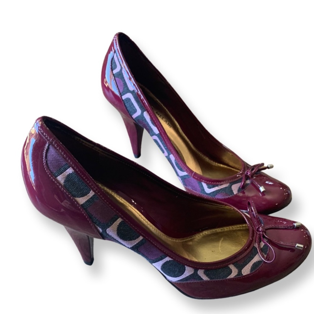 IN BOX Antonio Melani Burgundy & Grey Heels in Box